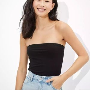 American Eagle Tube Top Black Ribbed size XL